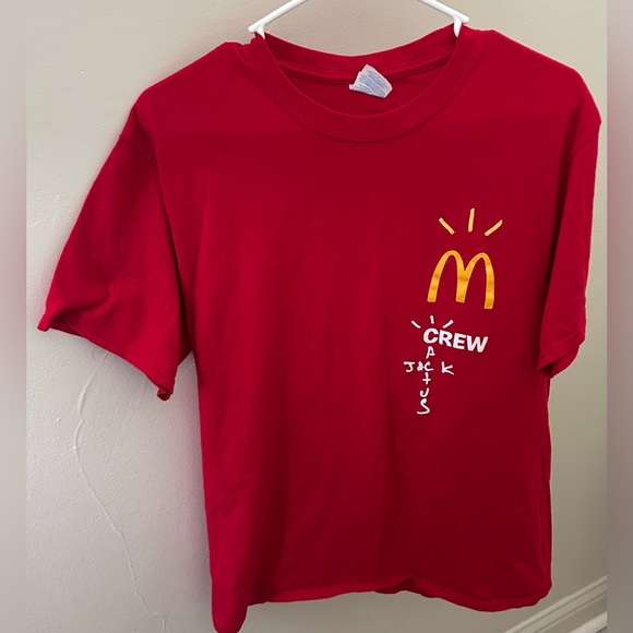 Travis Scott x McDonald's Red Crew Tee - Picture 1 of 3